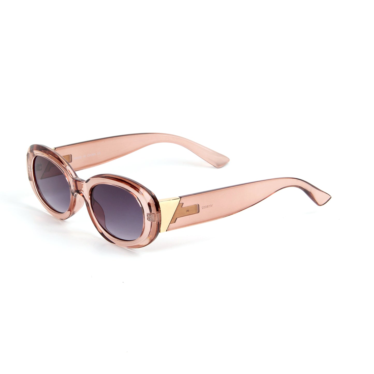Vi18002 Retro Oval Sunglasses for Women and Men Fashion Small Oval Sun Glasses 90s Vintage Shades
