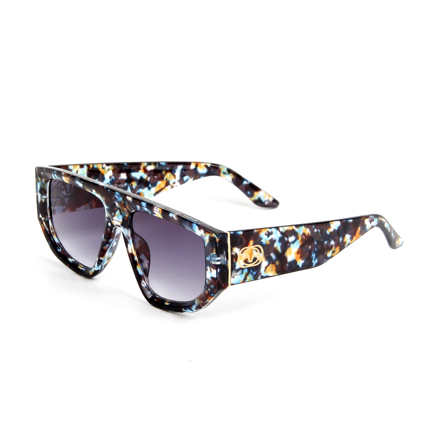 Vi18003 Vintage Square Cat Eye Sunglasses Women Trendy Fashion Cateye Sunglasses