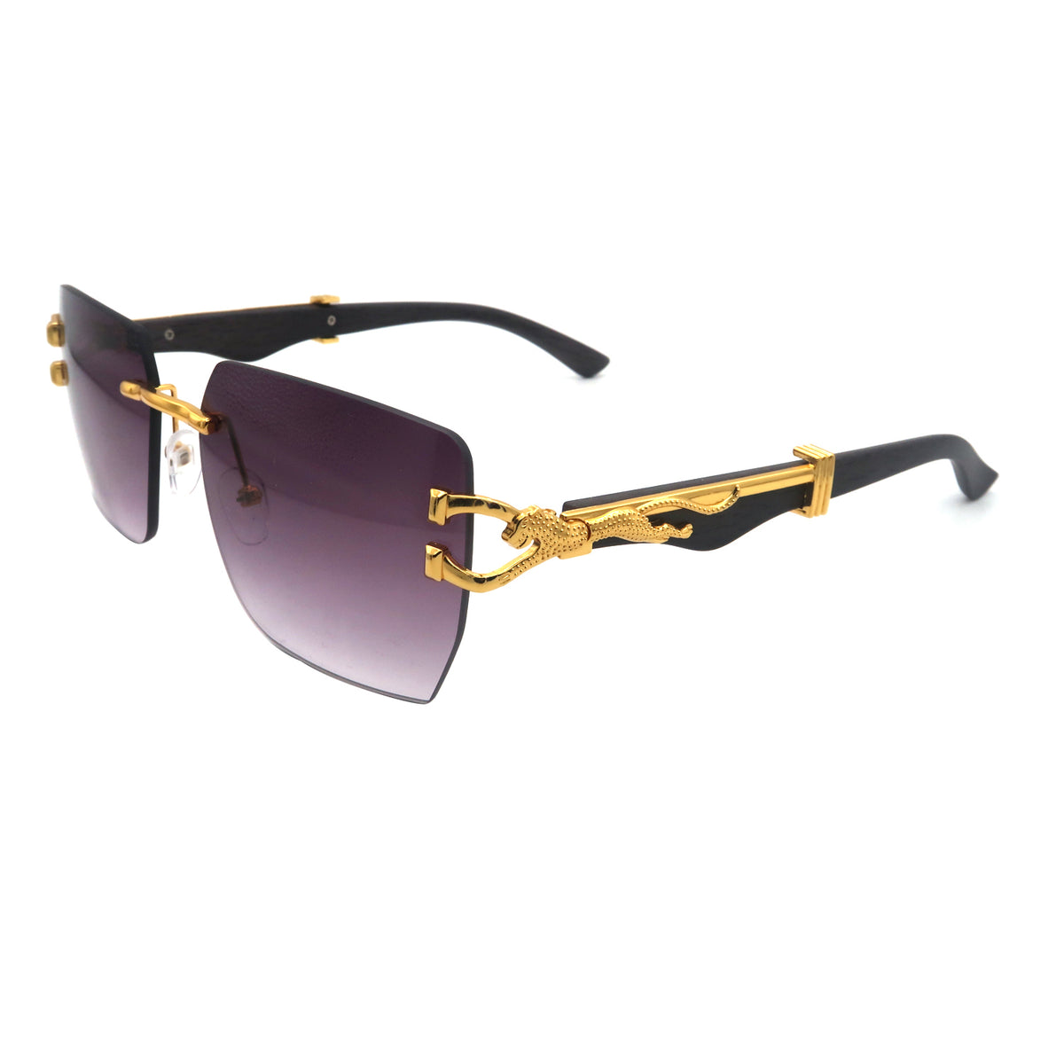 Expertly designed Men's frameless sunglasses with vibrant UV-protected lenses for bold, modern style