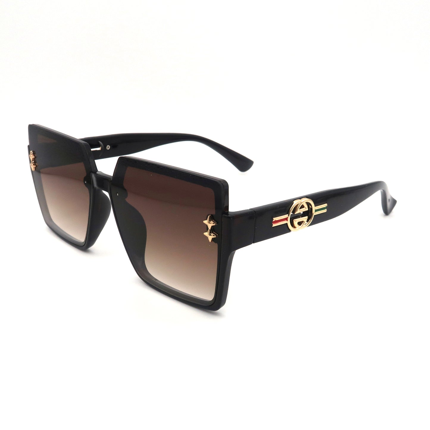 Vi82099 Trendy Square Sunglasses Womens,Retro Oversized Women Thick Sun Glasses