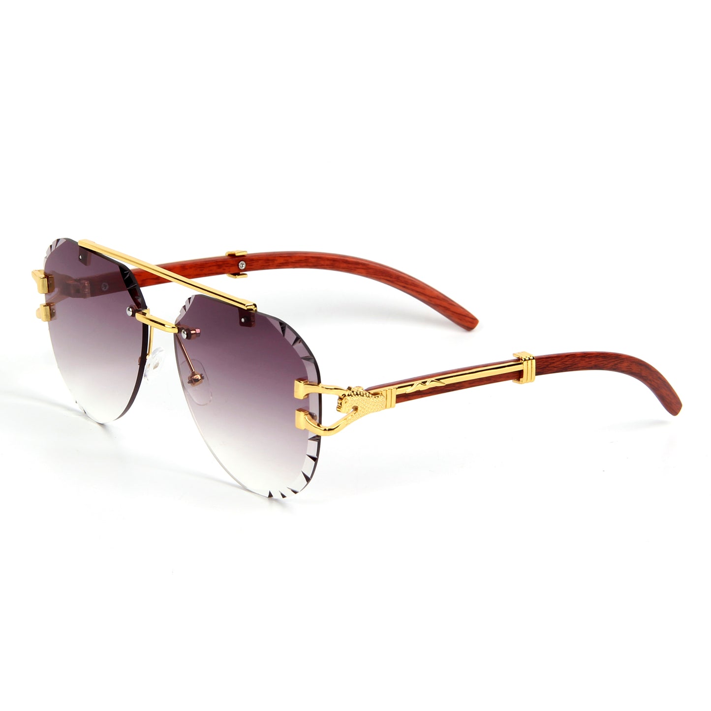 Vi90228 Mens Aviator Sunglasses Fashion Rimless Rectangle Sunglasses Square Frameless Sunglasses for Men