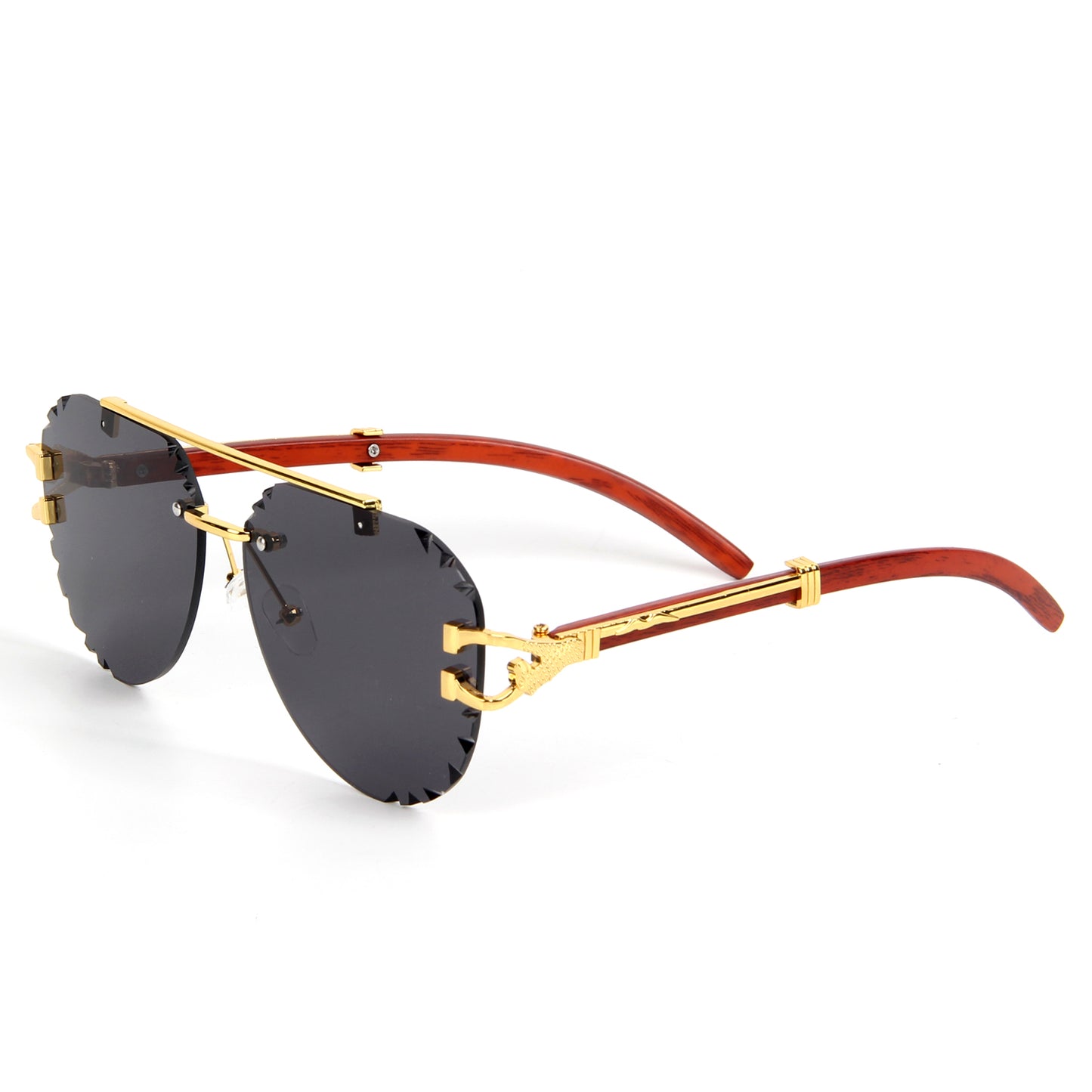Vi90228 Mens Aviator Sunglasses Fashion Rimless Rectangle Sunglasses Square Frameless Sunglasses for Men