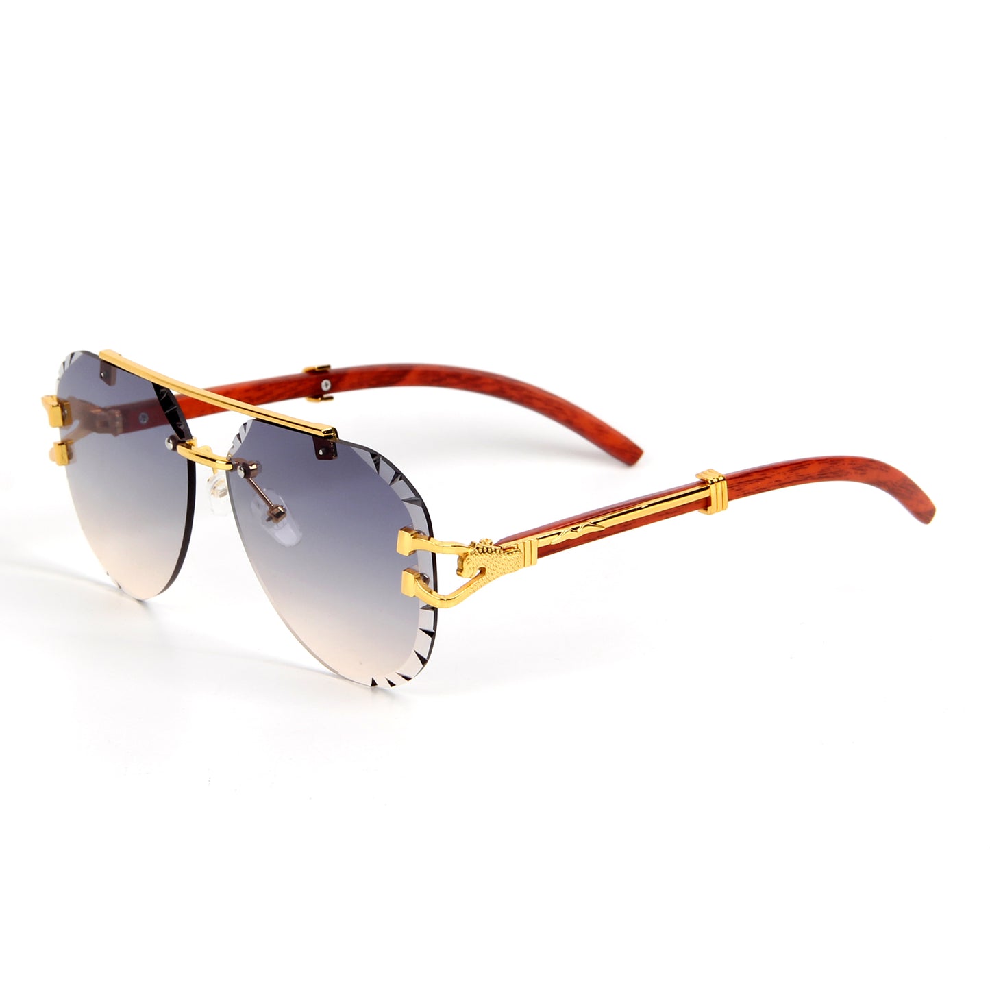 Vi90228 Mens Aviator Sunglasses Fashion Rimless Rectangle Sunglasses Square Frameless Sunglasses for Men