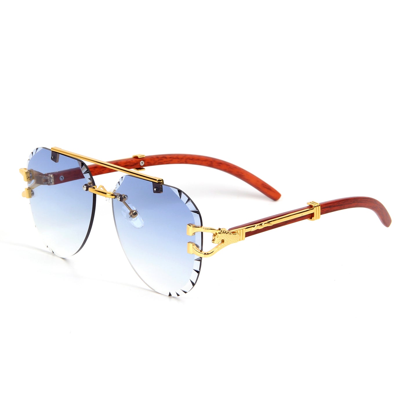 Vi90228 Mens Aviator Sunglasses Fashion Rimless Rectangle Sunglasses Square Frameless Sunglasses for Men