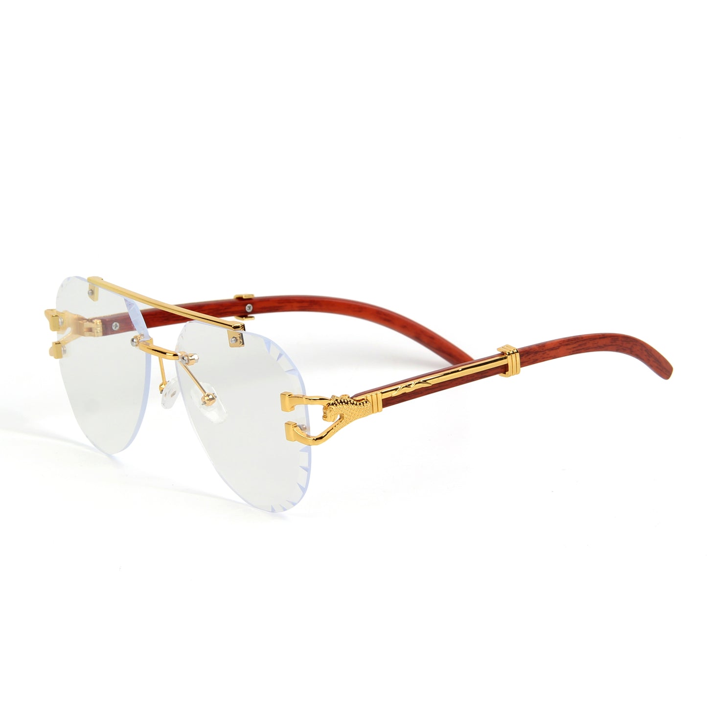 Vi90228 Mens Aviator Sunglasses Fashion Rimless Rectangle Sunglasses Square Frameless Sunglasses for Men