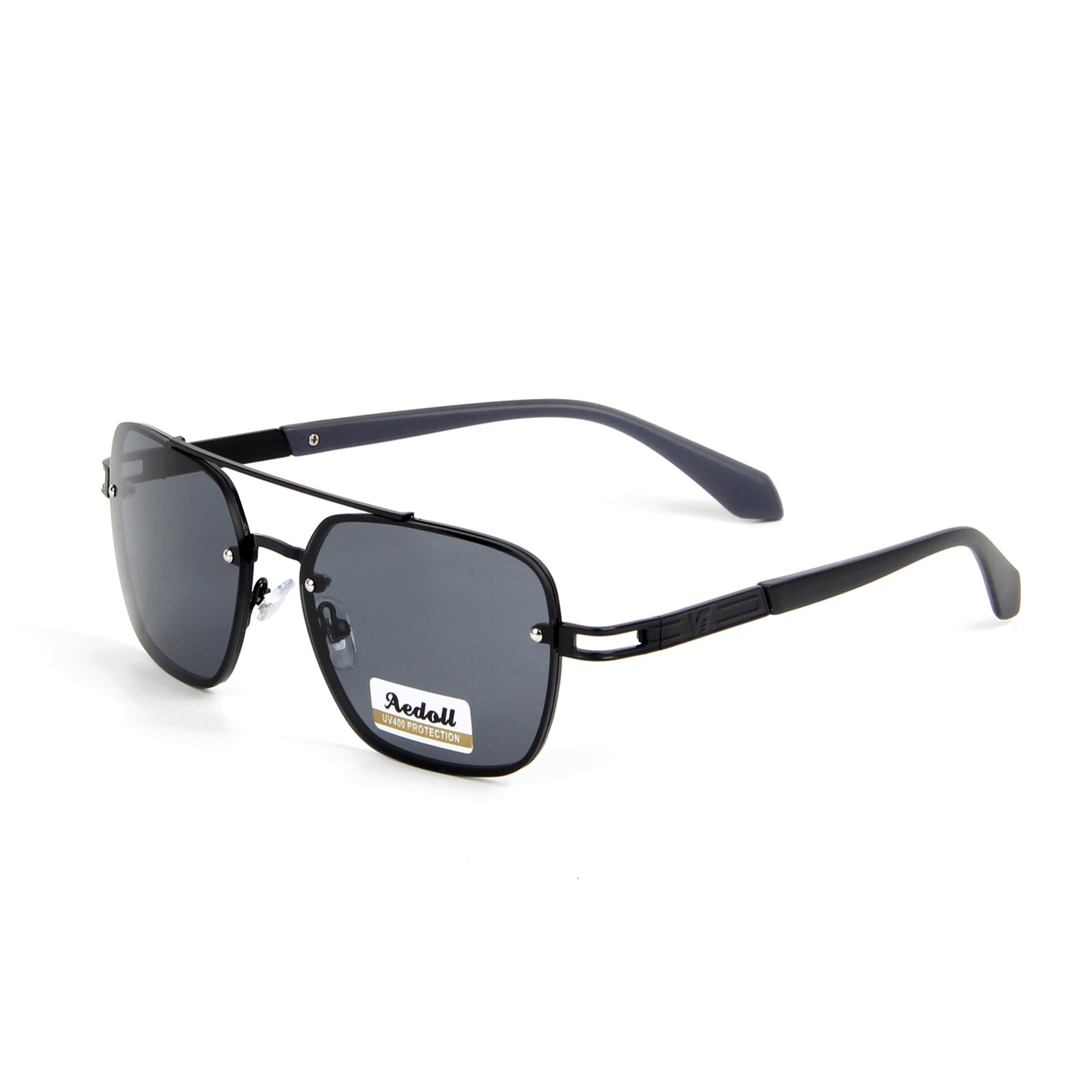 Vi9331 Square Aviator Sunglasses for Men Women Fashion Vintage Diamond Cutting Lens Classic Military Pilot Gradient Shades