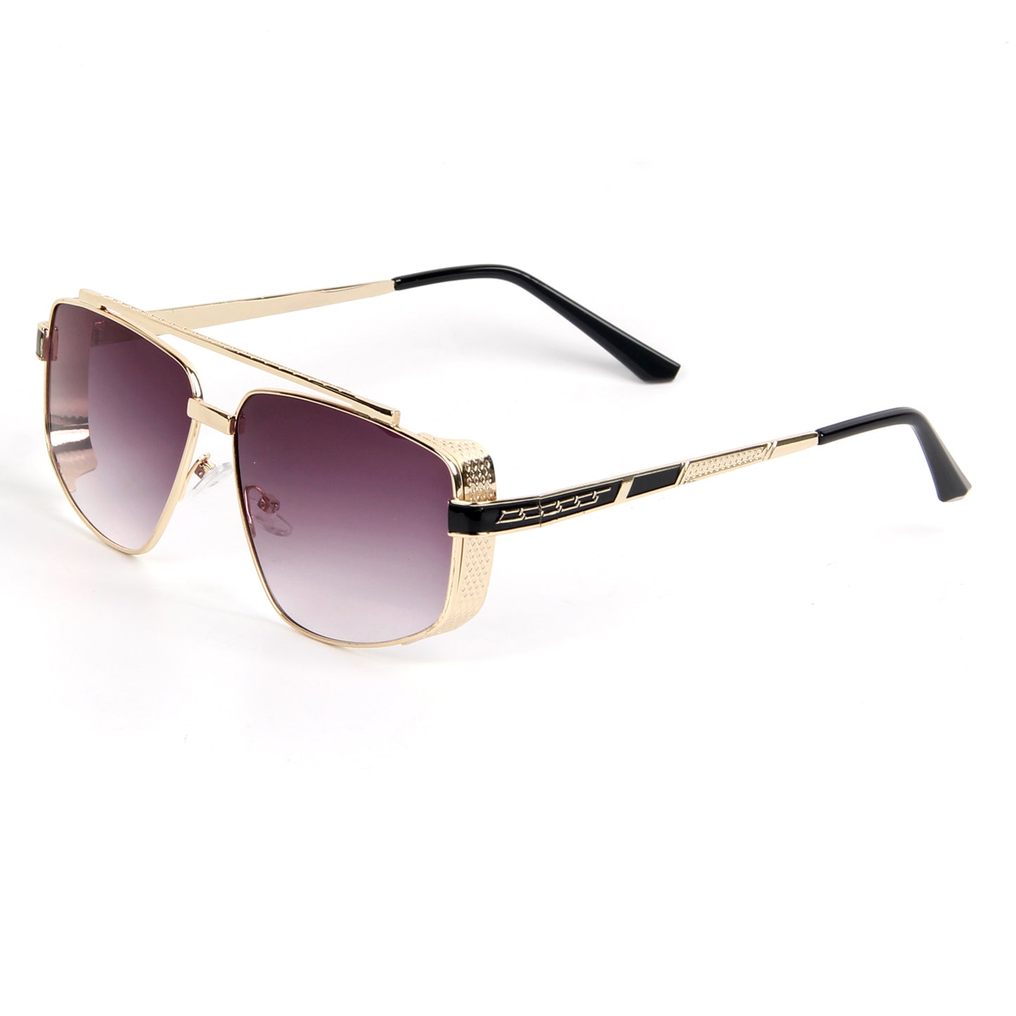 Vi9877 Trendy Aviator Sunglasses Mens Womens Retro Metal Rimless Frame Shades Lentes