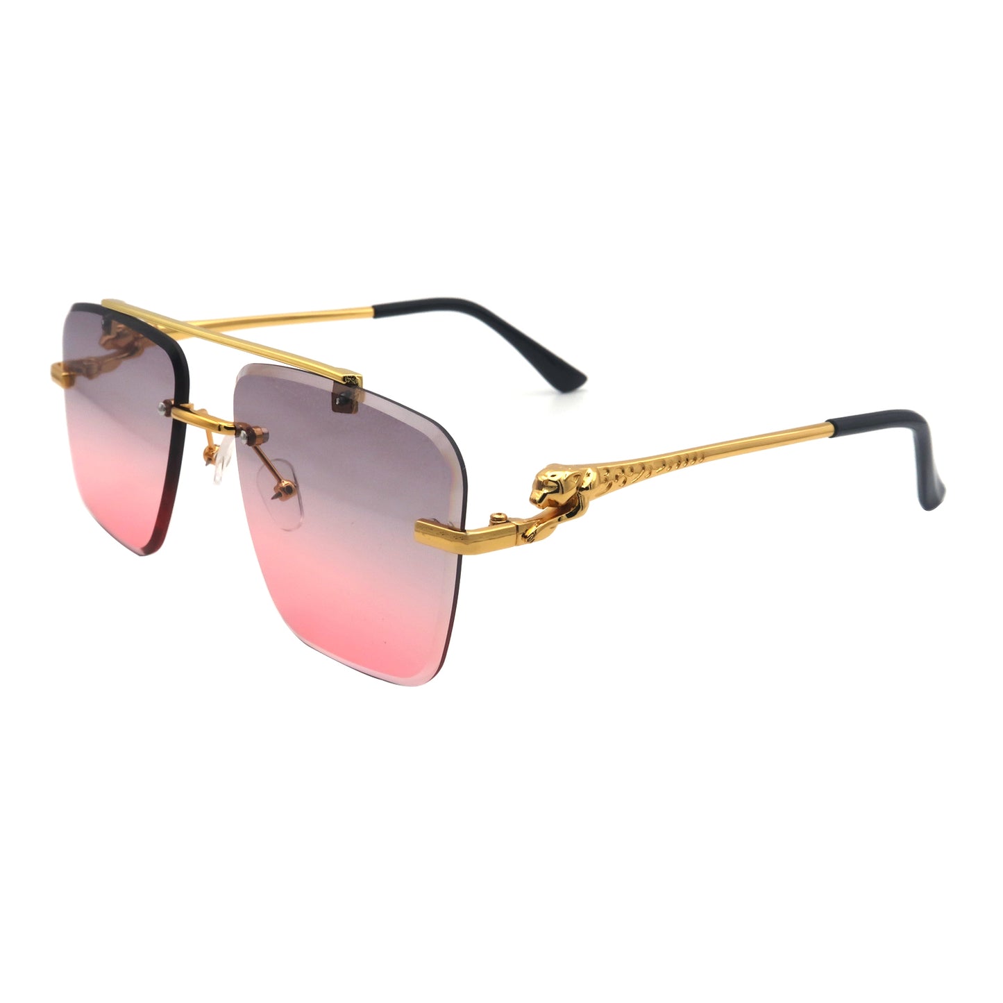 Vi19110 Mens Sunglasses Fashion Rimless Rectangle Sunglasses Square Frameless Sunglasses for Men