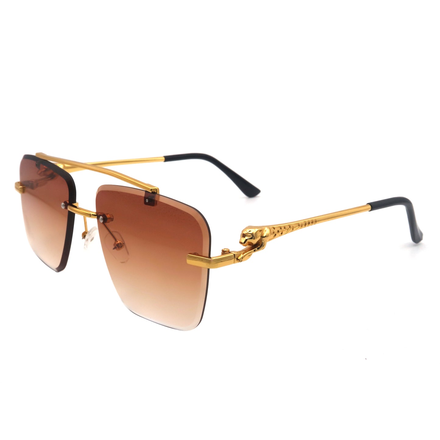 Vi19110 Mens Sunglasses Fashion Rimless Rectangle Sunglasses Square Frameless Sunglasses for Men