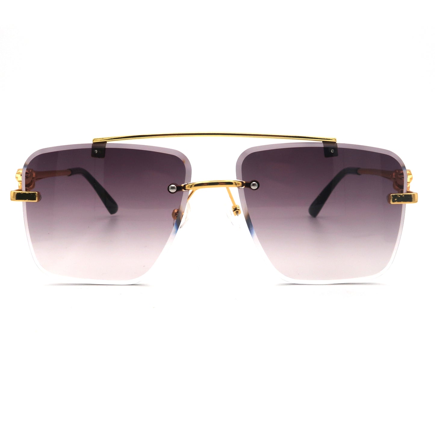 Vi19110 Mens Sunglasses Fashion Rimless Rectangle Sunglasses Square Frameless Sunglasses for Men