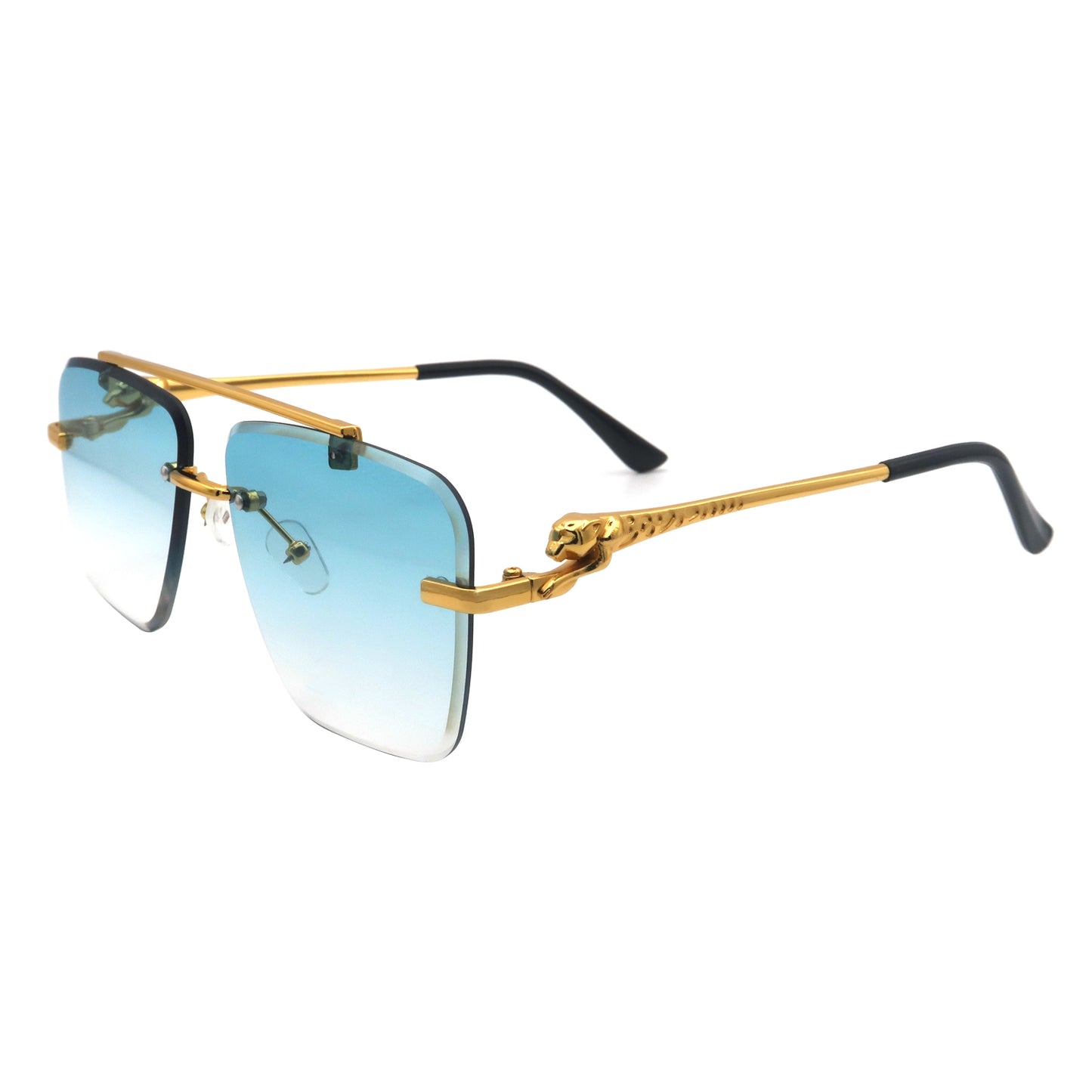 Vi19110 Mens Sunglasses Fashion Rimless Rectangle Sunglasses Square Frameless Sunglasses for Men