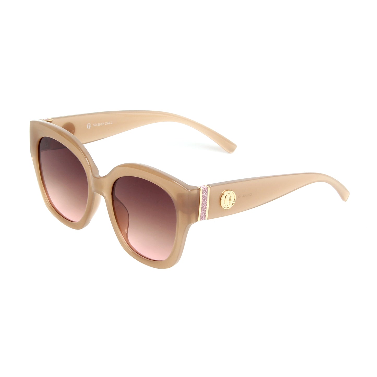 Vi18012 Trendy ;Square Sunglasses Womens,Retro Oversized Women Thick Sun Glasses