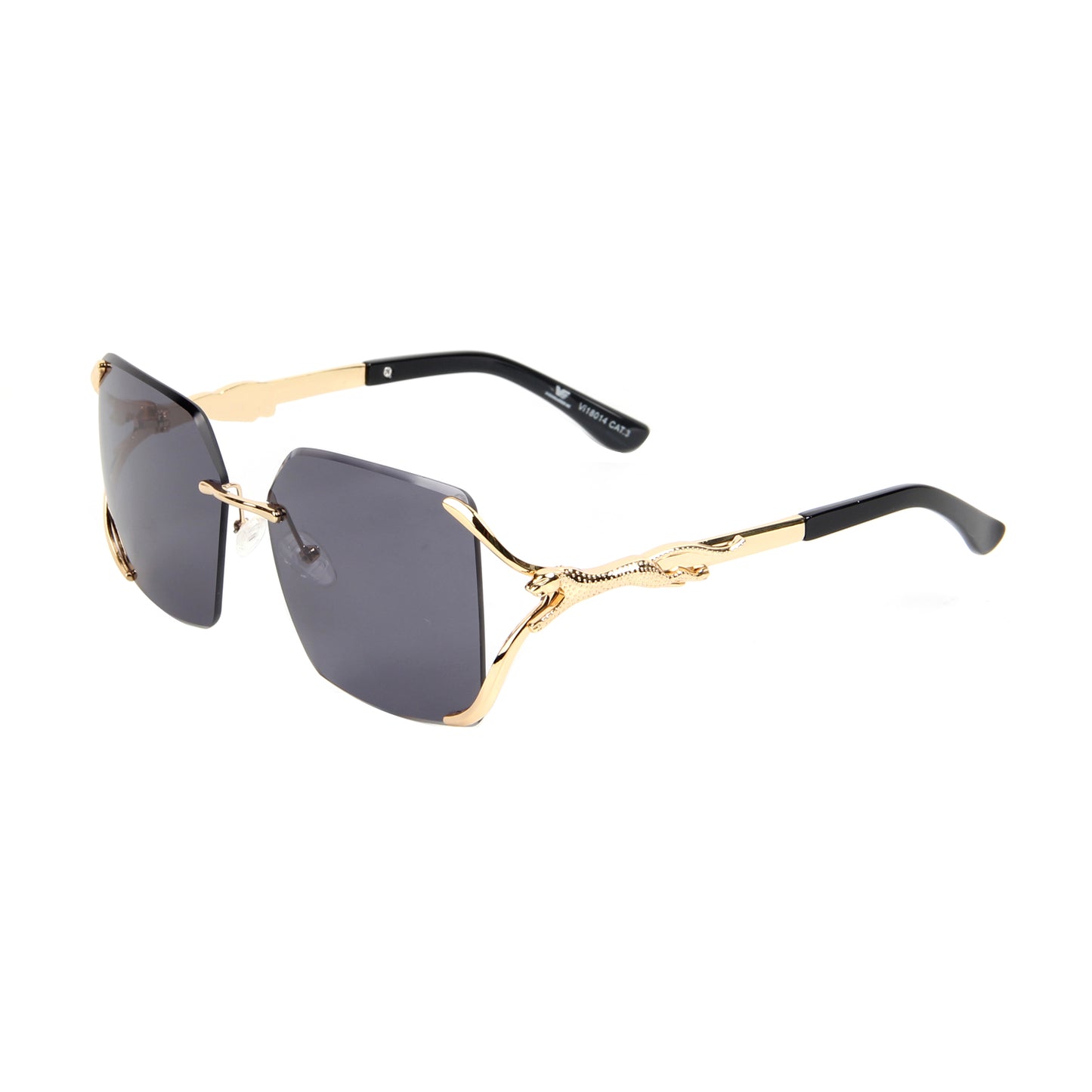 Vi18014 Rimless Sunglasses Women Designer Sunscreen Glasses Summer Oval Fashion Luxe Femme Sunglasses Outdoor Sports Vacation Vintage
