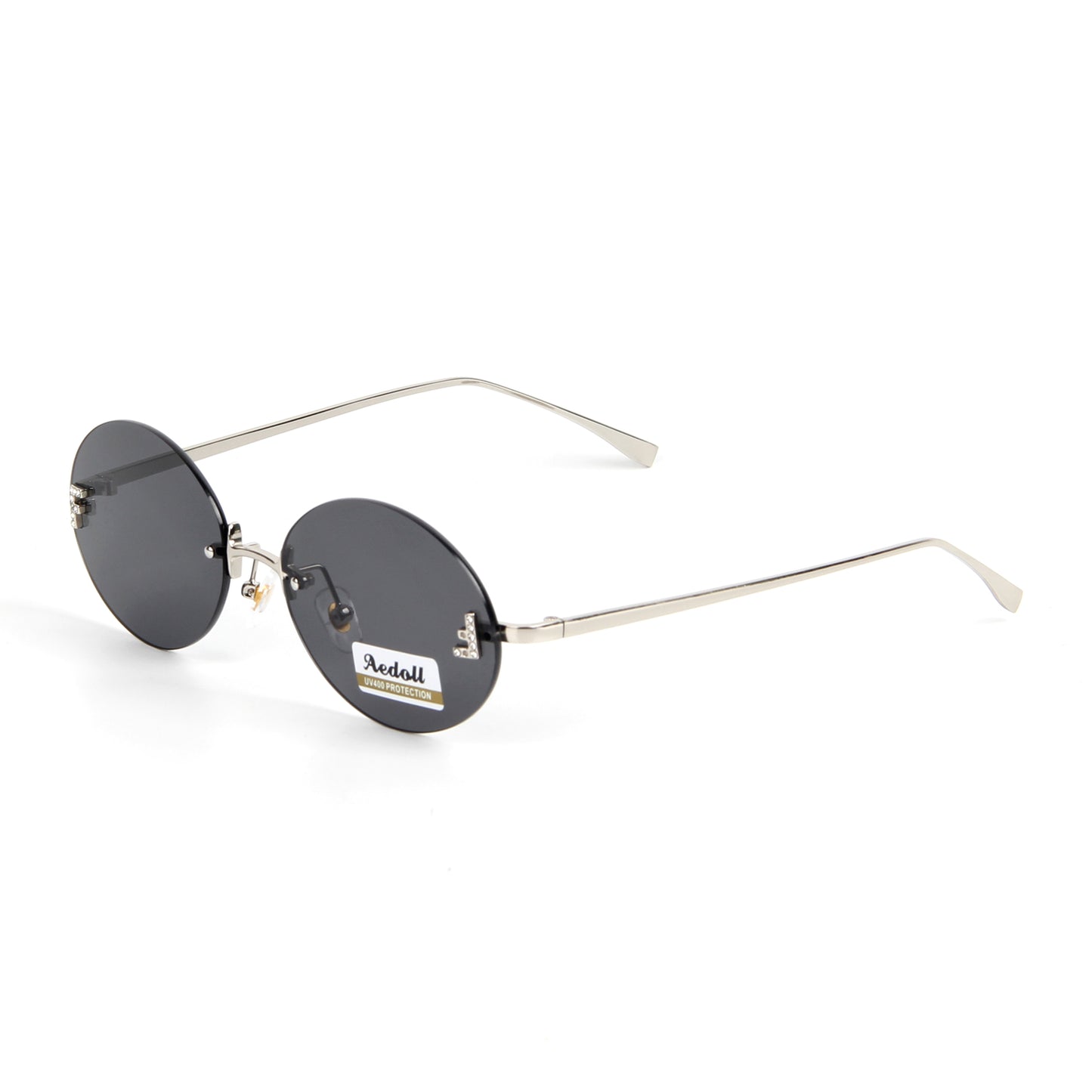 Vi67092 Retro Oval Sunglasses for Women and Men Fashion Small Oval Sun Glasses 90s Vintage Shades