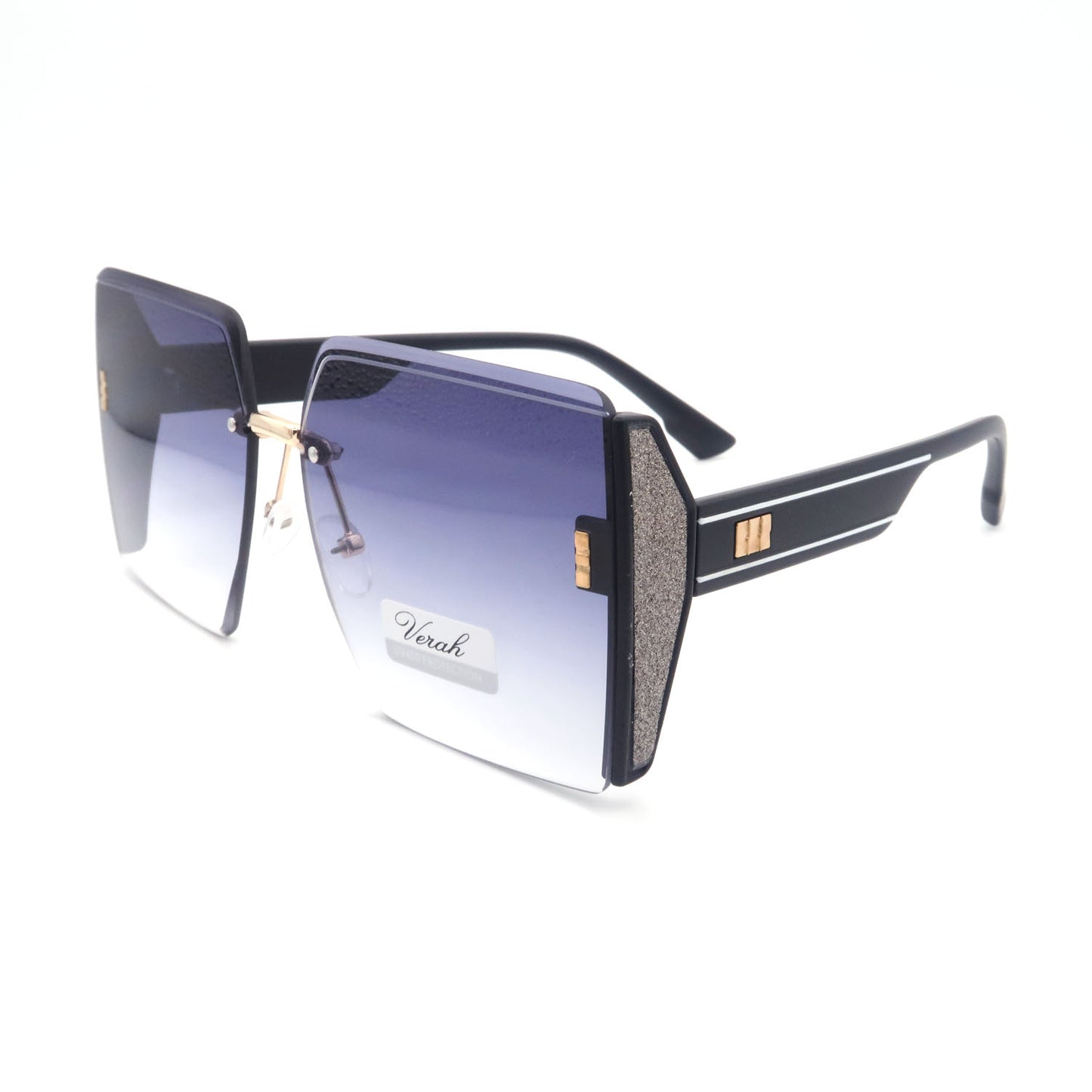 Rimless Sunglasses, Women's Retro Trend, Light Luxury, Large Frame Sunglasses, Tourist Street Photography, Anti-glare Sunglasses