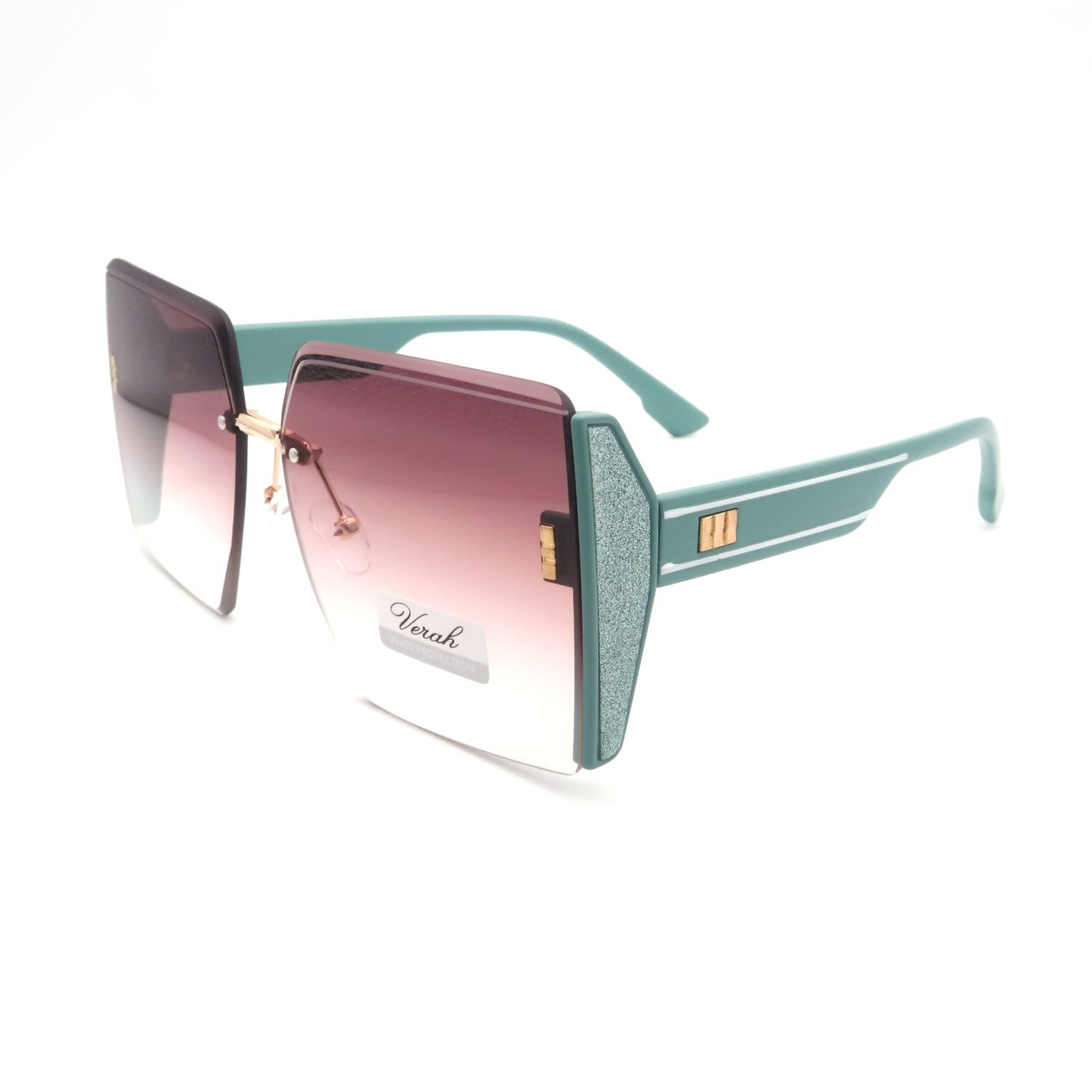 Rimless Sunglasses, Women's Retro Trend, Light Luxury, Large Frame Sunglasses, Tourist Street Photography, Anti-glare Sunglasses