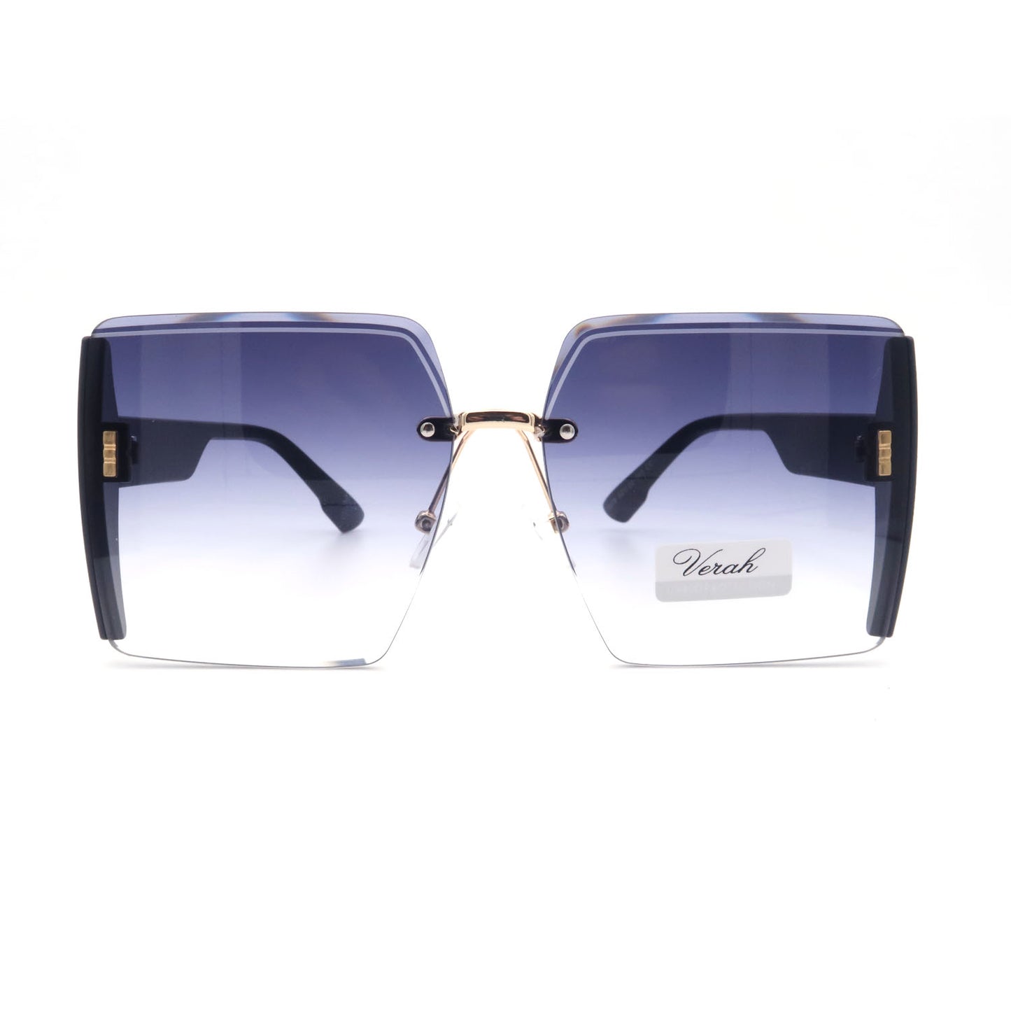 Rimless Sunglasses, Women's Retro Trend, Light Luxury, Large Frame Sunglasses, Tourist Street Photography, Anti-glare Sunglasses