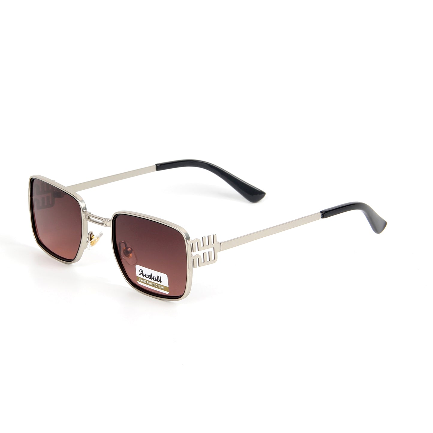 H015 Retro Rectangle Sunglasses for Women Men Vintage 90s Style Rectangular Frame Sunnies