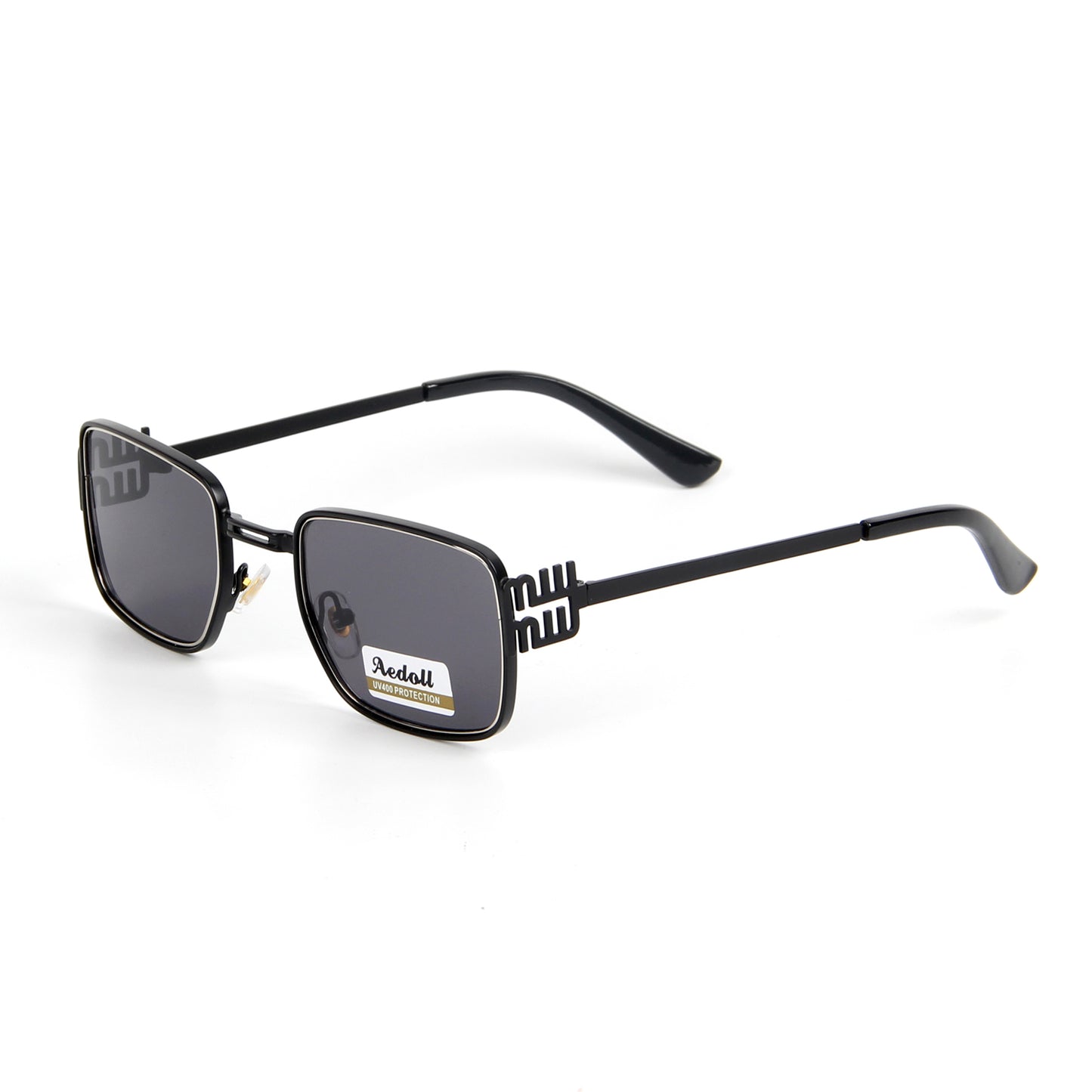 H015 Retro Rectangle Sunglasses for Women Men Vintage 90s Style Rectangular Frame Sunnies