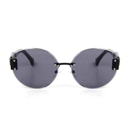 Vi18011 Retro Oval Sunglasses for Women and Men Fashion Small Oval Sun Glasses 90s Vintage Shades