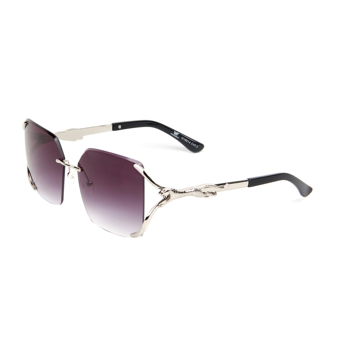 Vi18014 Rimless Sunglasses Women Designer Sunscreen Glasses Summer Oval Fashion Luxe Femme Sunglasses Outdoor Sports Vacation Vintage