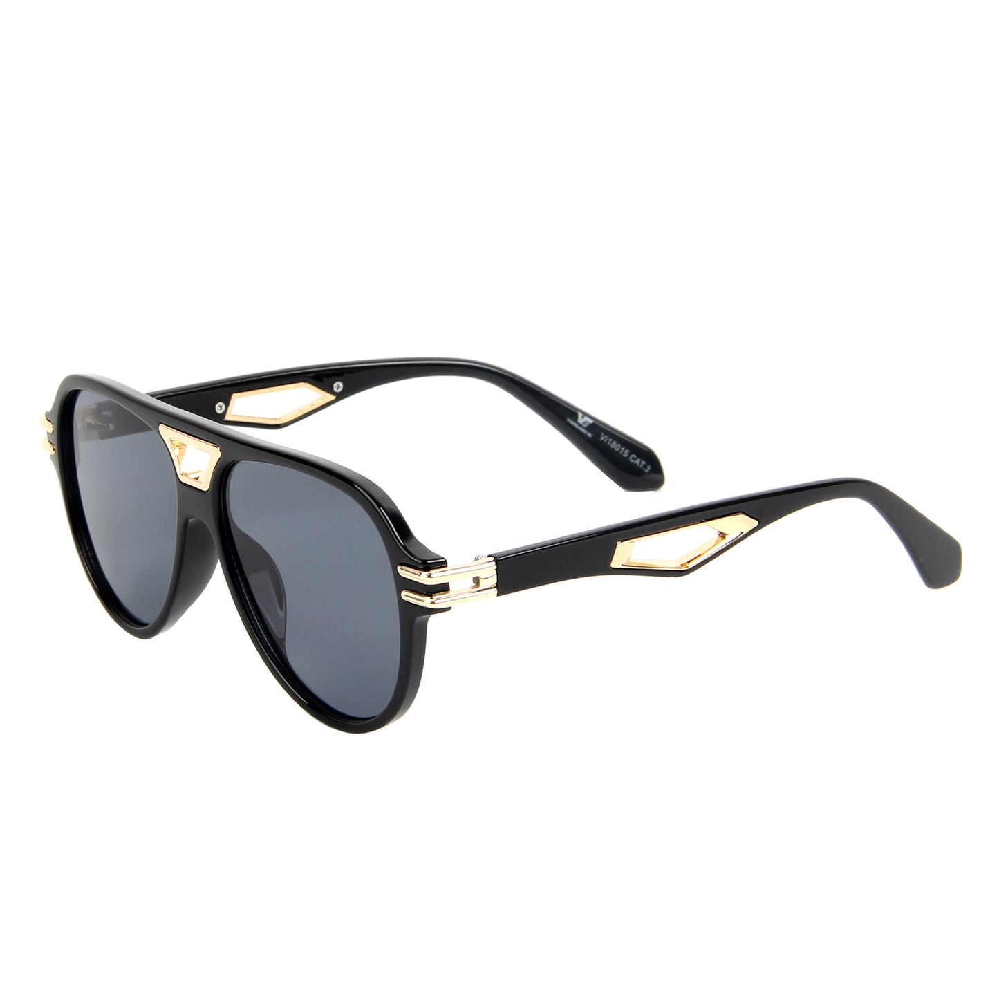 Vi18015 Retro Square Aviator Sunglasses Women Men 70s Vintage Trendy Plastic Frame Sun Glasses