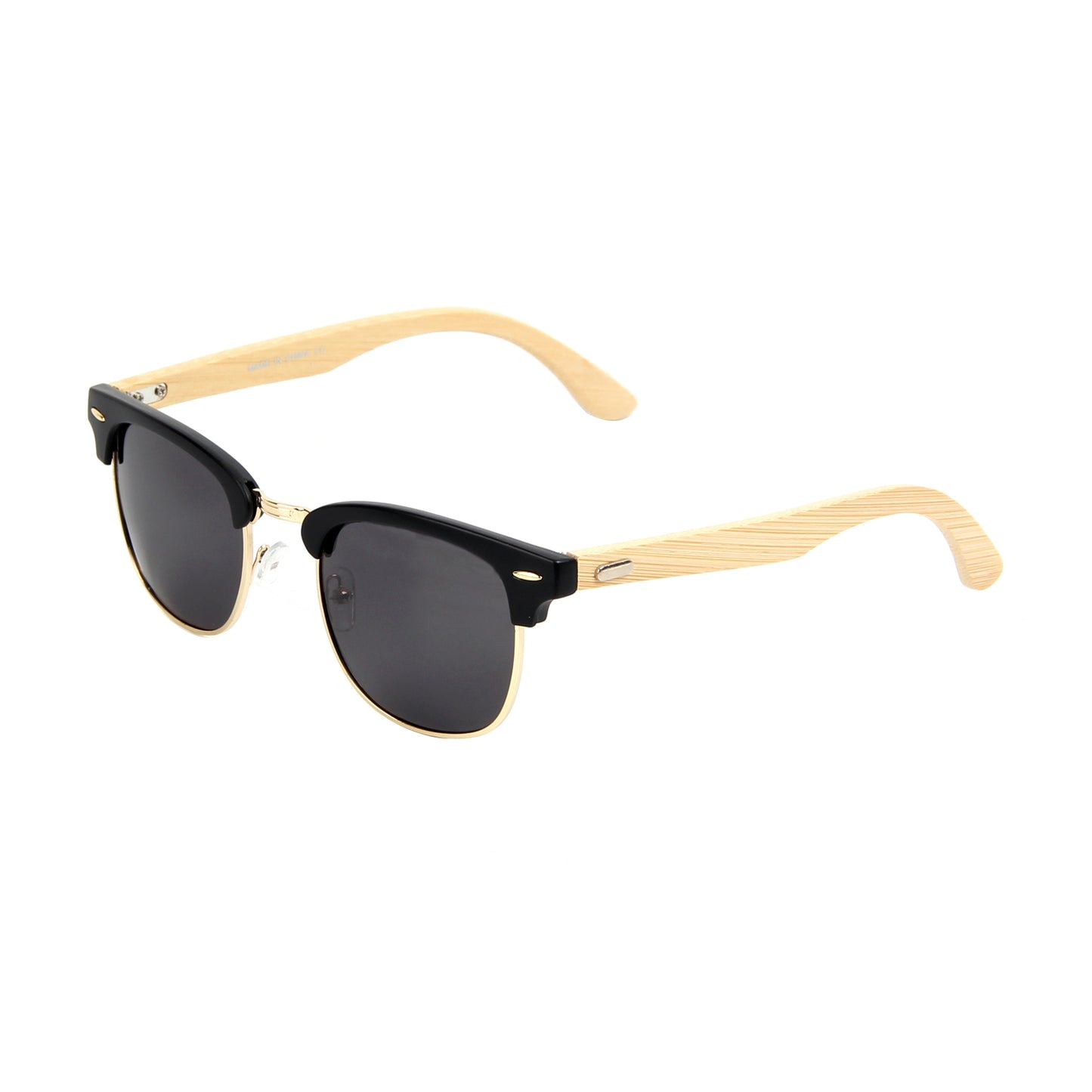 Vi18028 Wood Sunglasses Polarized for Men Women Uv Protection Wooden Bamboo Frame Mirrored Sun Glasses